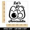 Let's Avocuddle Cuddling Avocados Love Square Rubber Stamp for Stamping Crafting
